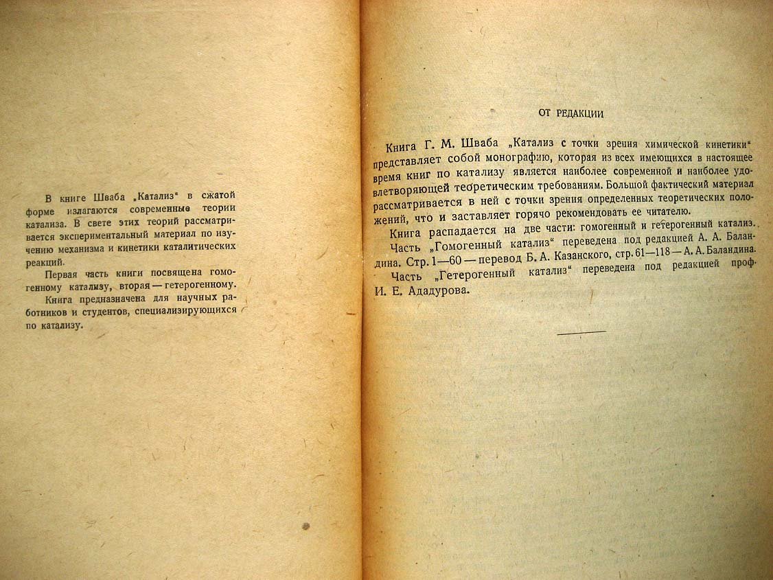Шваб Г. Катализ.