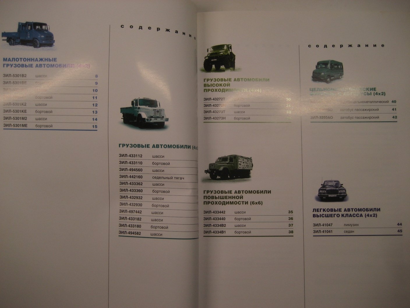 Каталог автомобилей АМО ЗИЛ. 2005 год
