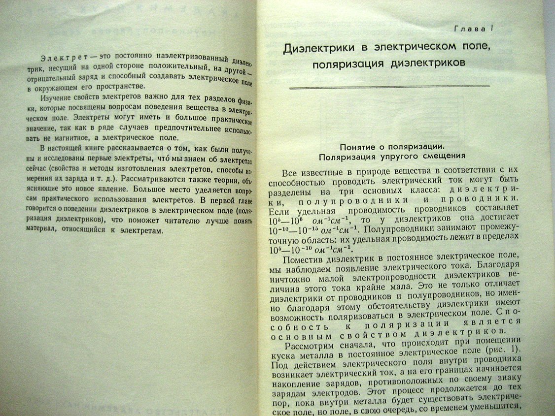 Губкин А. Электреты.