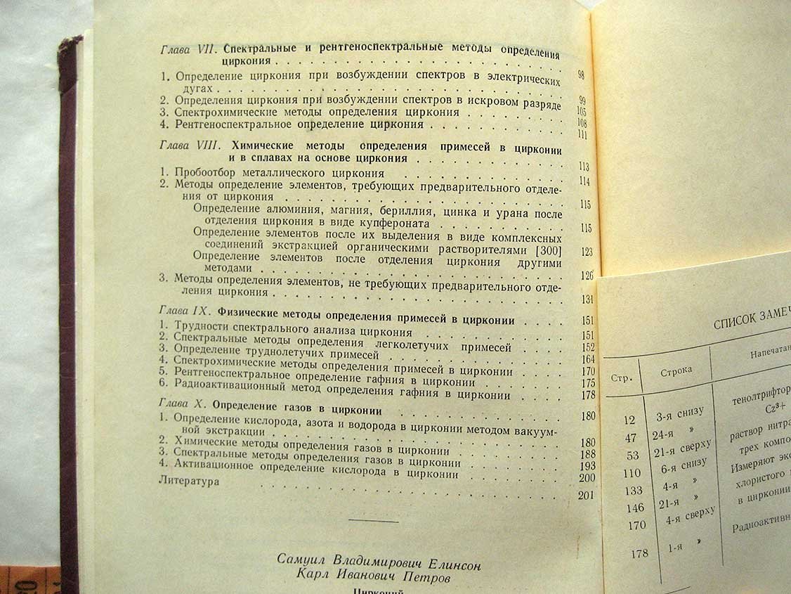 Елинсон С., Петров К. Цирконий. Химические и физические методы анализа