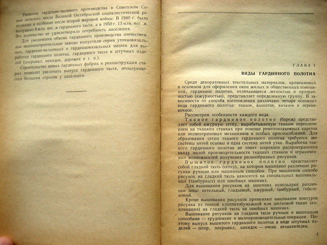 Перкин И., Панов К. Производство гардинного тюля на гардинной многочелночной машине.