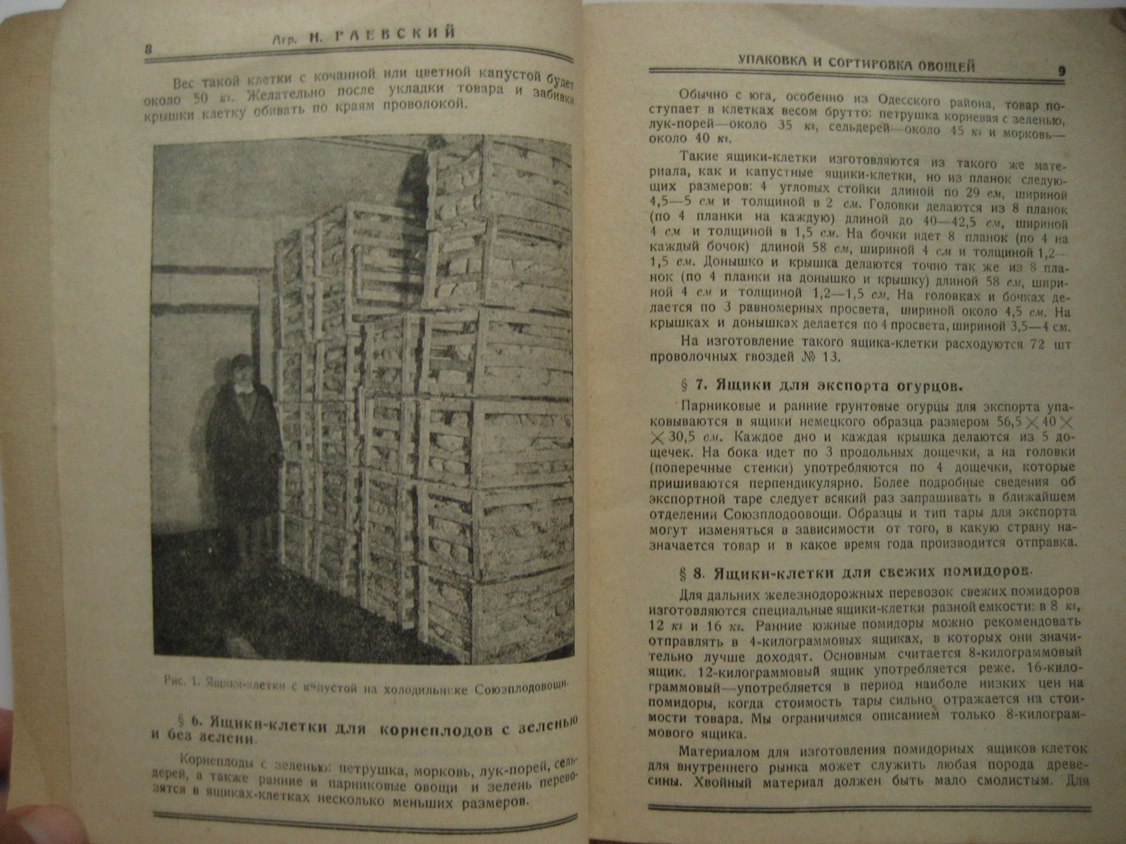 Раевский Н. Сортировка, упаковка, перевозка и хранение овощей