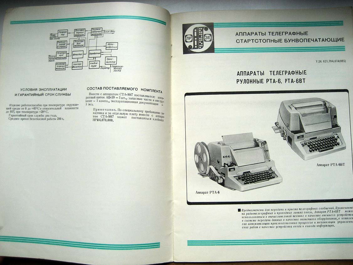 Каталог Изделия радиопромышленности. Том 2. Аппаратура телеграфная