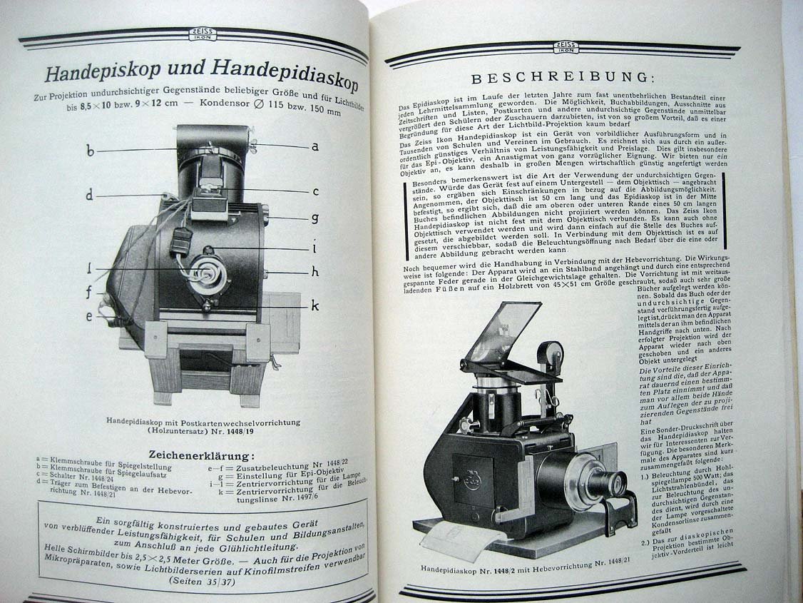 Zeiss Ikon Projektion (каталог проекторов).