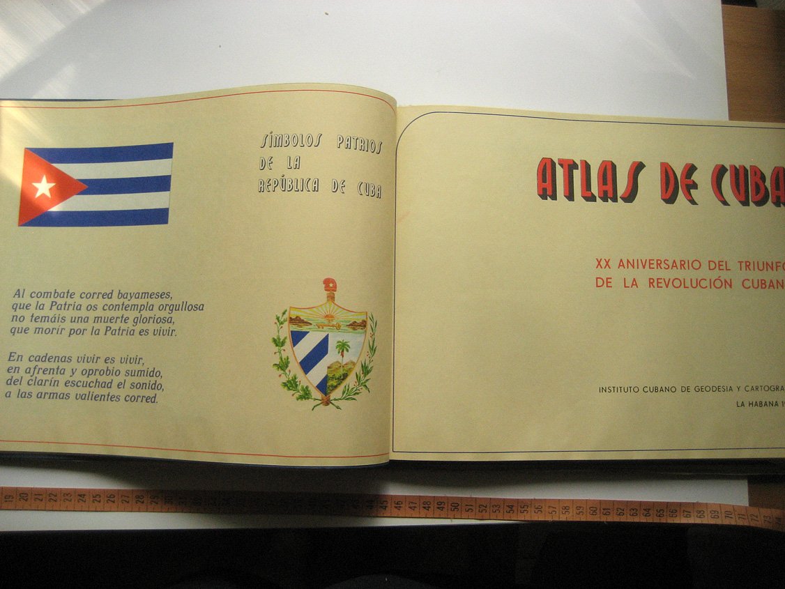 Atlas de Cuba. XX Aniversario del triunfo de la revolucion Cubana (Атлас Кубы. К двадцатой годовщина победы Кубинской революции)