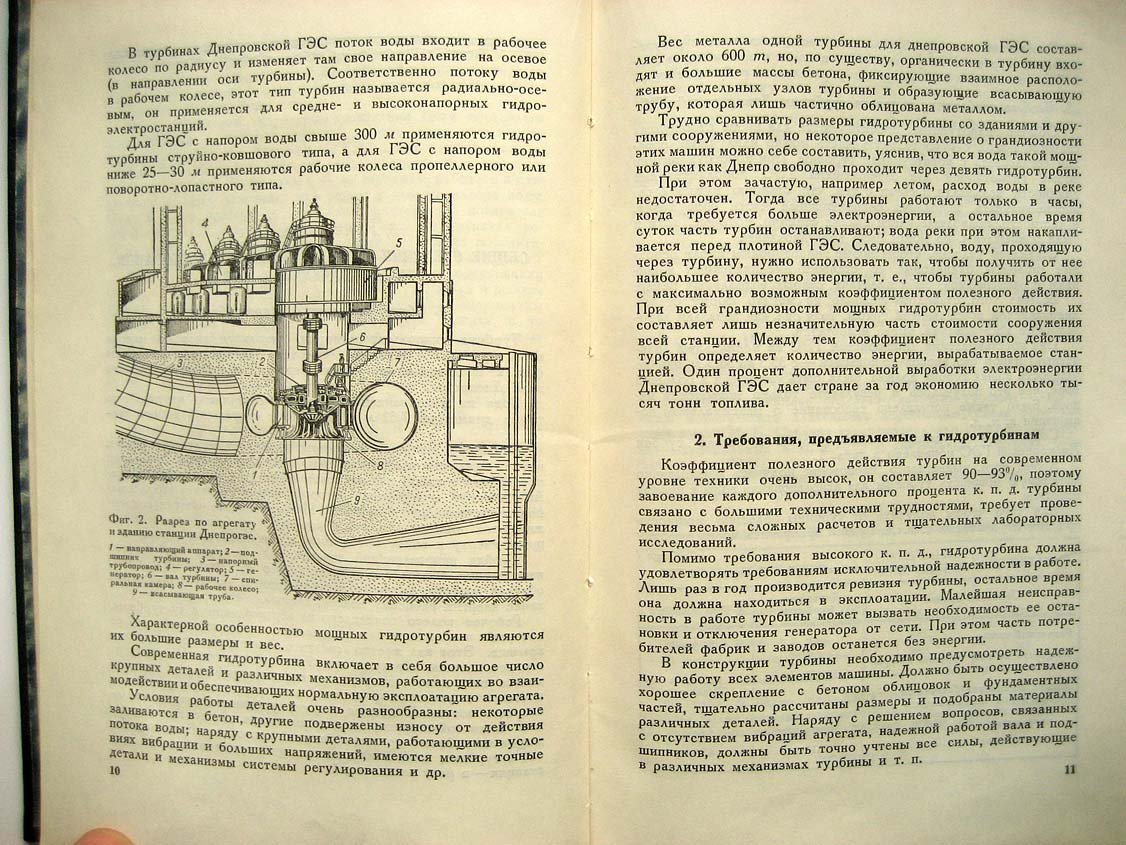 Новые турбины Днепровской гидроэлектростанции имени В.И. Ленина