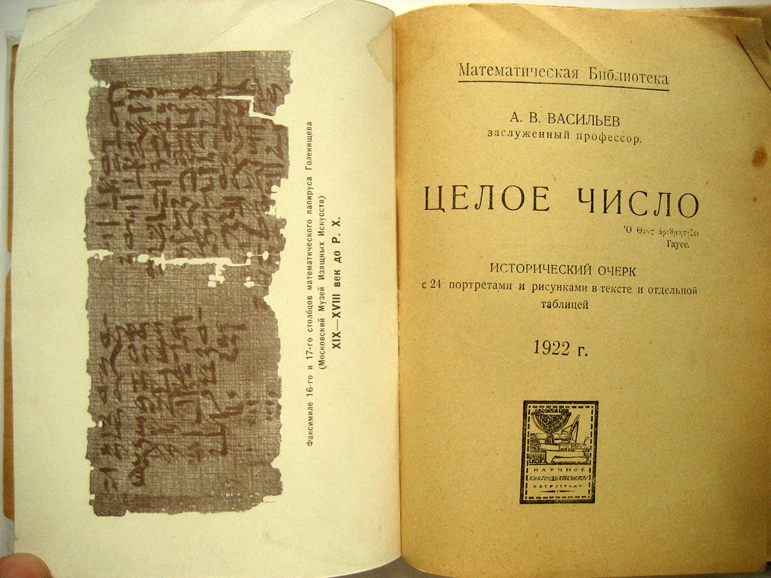 Васильев А. Целое число. Исторический очерк
