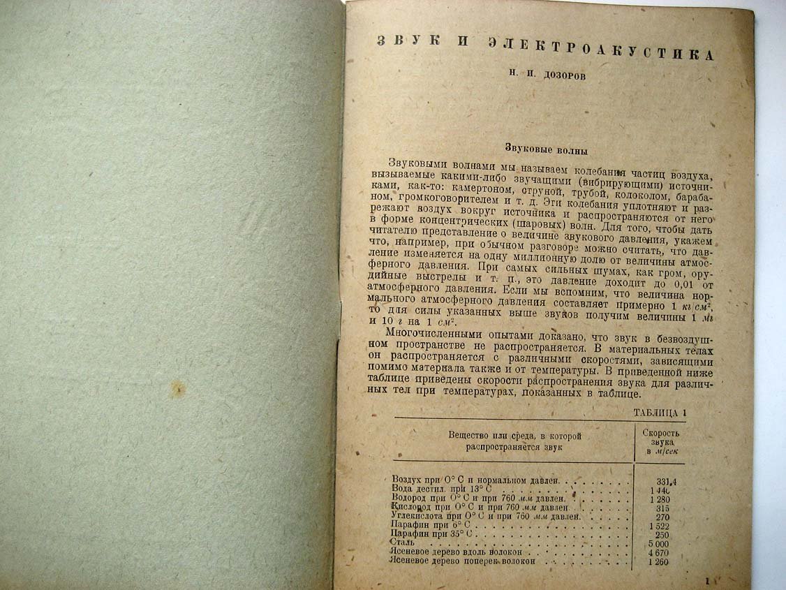 Дозоров Н. Звук и электроакустика.