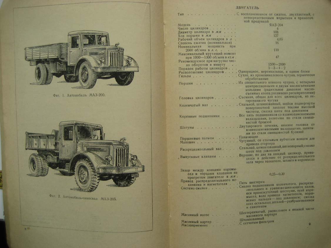 Автомобили МАЗ-200 и МАЗ-205. Руководство по уходу и эксплуатации