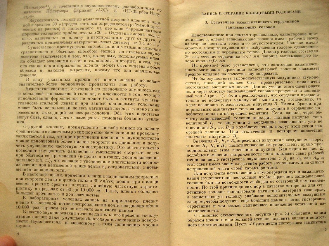 Магнитная запись звука.
