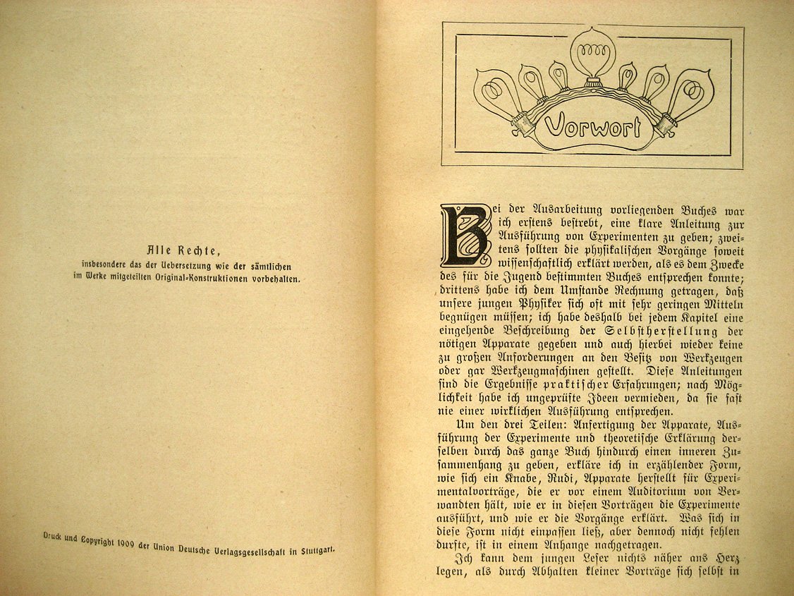 Schnetzler E. Elektrotechnisches Experimentierbuch (Эксперименты по электричеству).