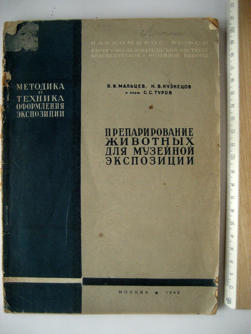 Мальцев В., Кузнецов Н., Туров С. Препарирование животных для музейной экспозиции.