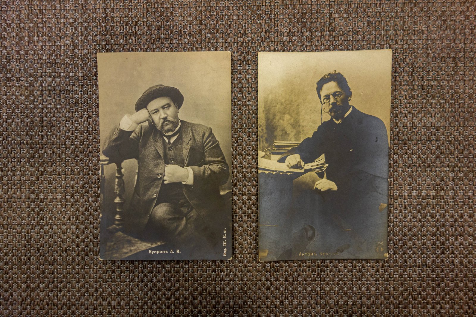 4 открытки Чехов, Горький, Андреев, Куприн