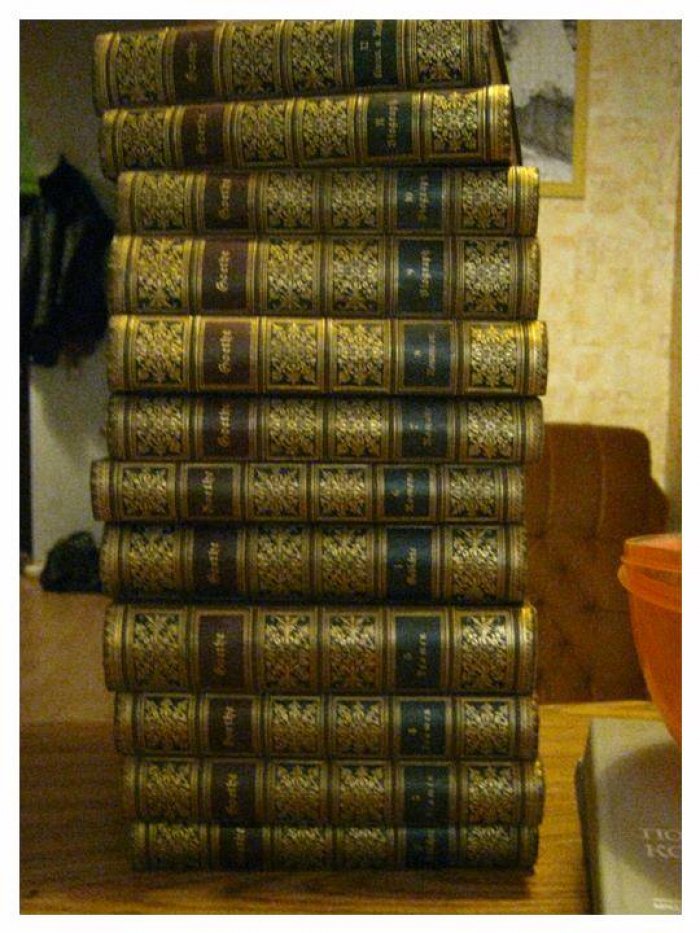 Гёте. Werke — собрание сочинений в 12 томах (Leipzig & Wien, Bibliographisches Institut). Твердый переплет, уменьшенный формат