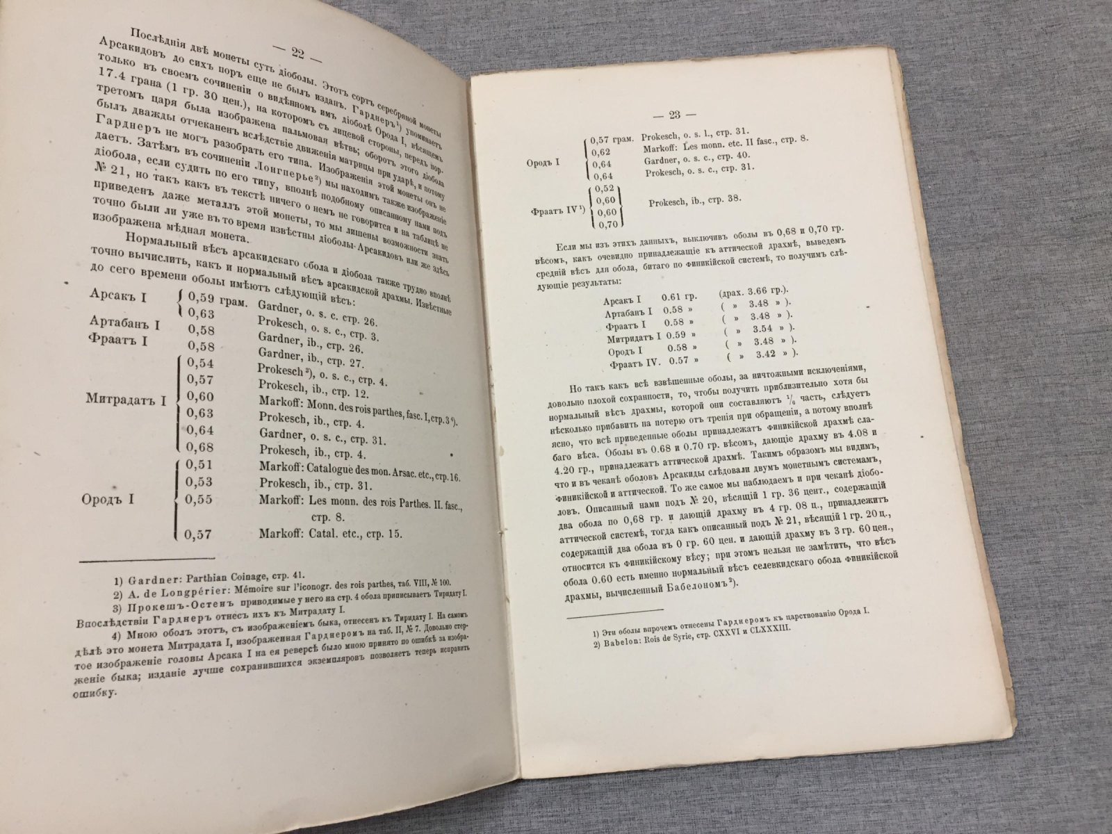 Арсакидские монеты: описание и иллюстрации (отдельный оттиск, 1892)