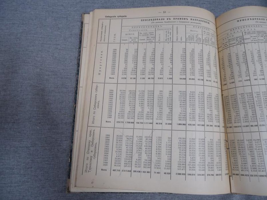 Итоги переселенческого движения (1896–1909 гг.) — сводка материалов о заселении Сибири и Дальнего Востока