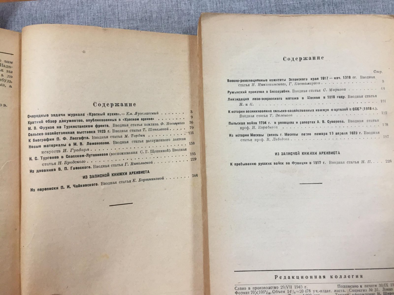Красный Архив. Исторический журнал. Том 1–6 (1940) — документальные материалы и исследования