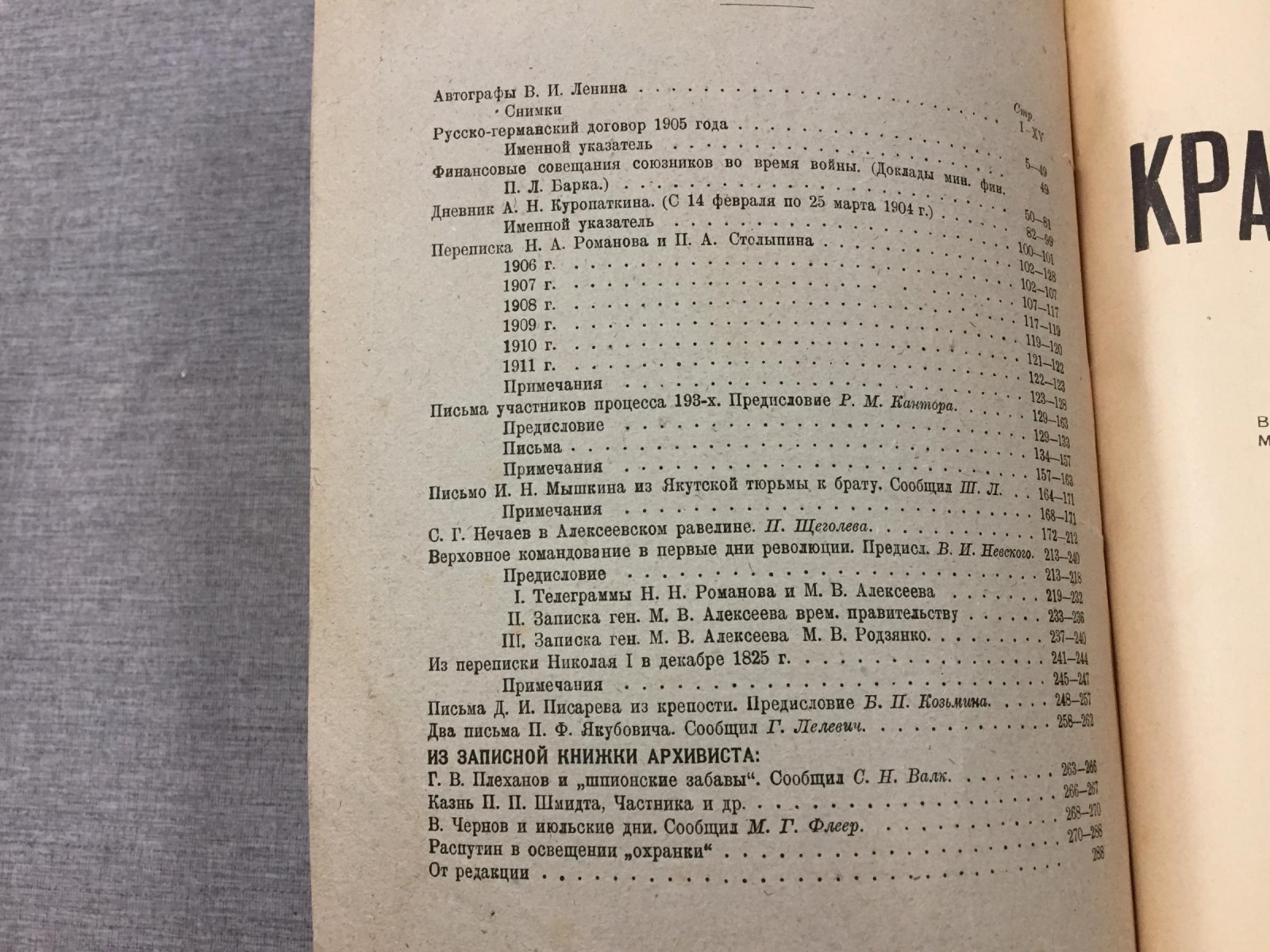 Красный Архив. Исторический журнал. Комплект за 1924 г. Том 5–7