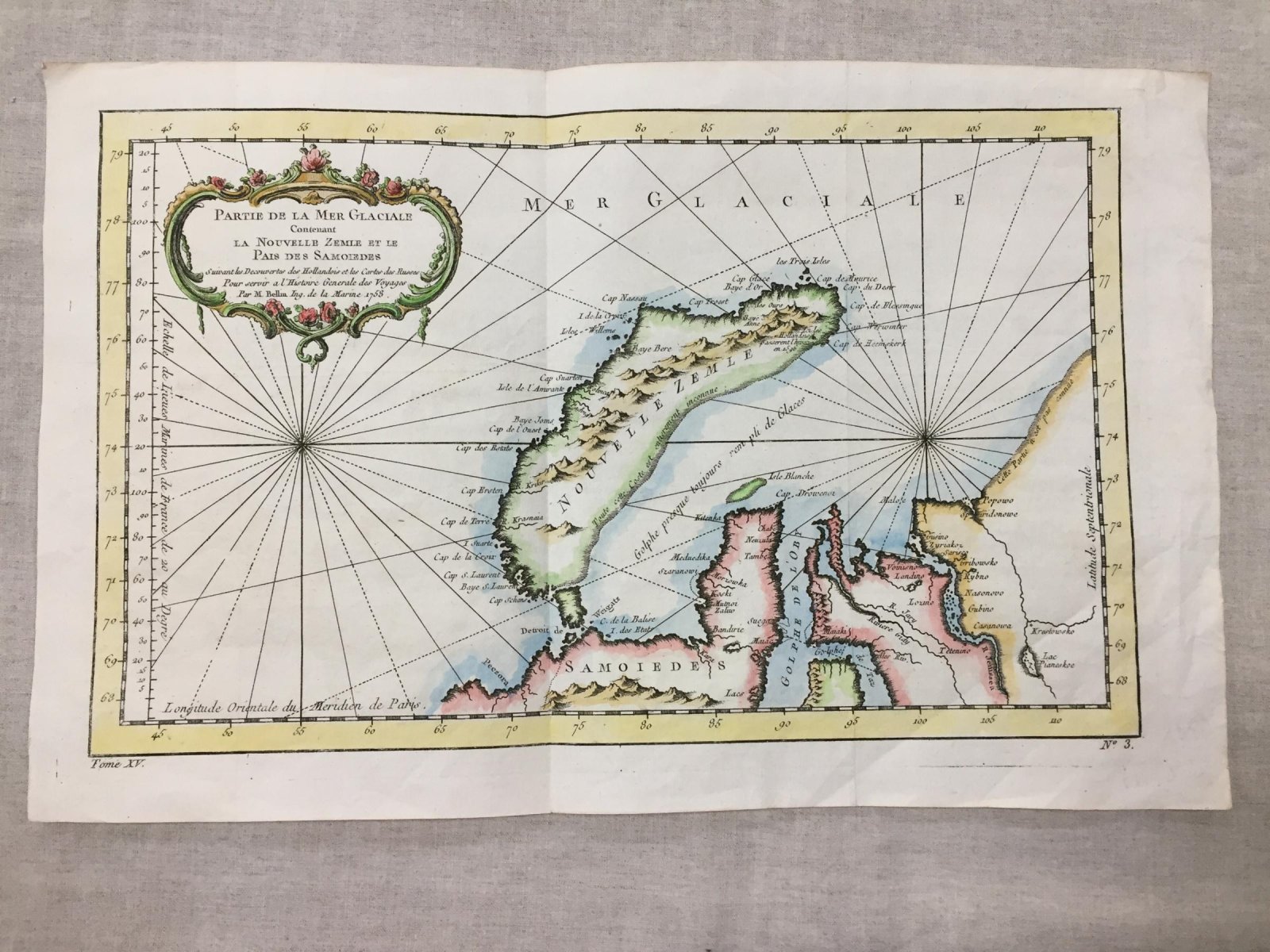 Карта Новой Земли и Обской губы (гравюра), 1758 год