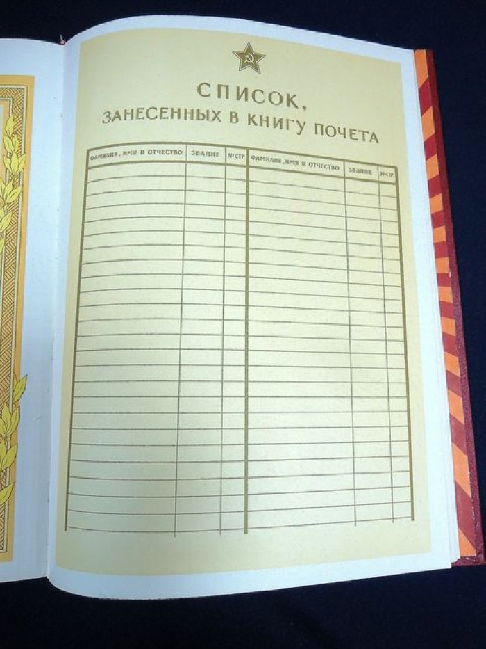 Книга почета для военнослужащих (Воениздат, 1984) — чистый экземпляр, очень большой формат