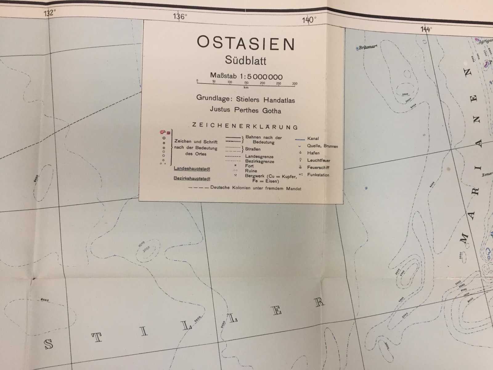 Карта «Восточная Азия (Ostasien. Sudblatt)» — Таиланд, Камбоджа, Суматра, Борнео и Нидерландская Гвинея, 1:5 000 000