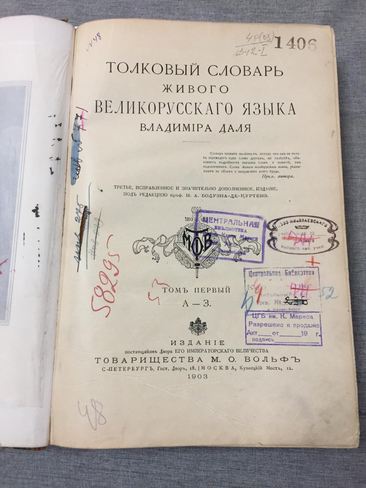 Толковый словарь живого великорусского языка. Том 4 (репринт 1994) — 3-е исправленное и значительно дополненное издание под ред. проф. И. А. Бодуэна-де-Куртенэ
