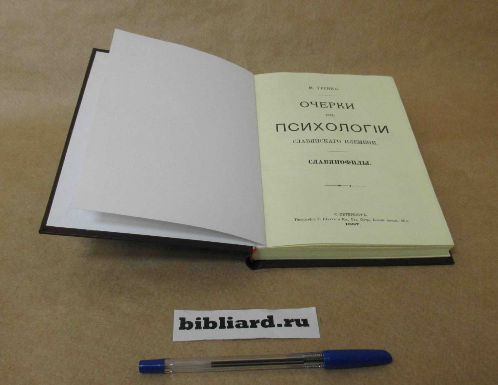 Урсин М. Очерки из психологии славянского племени. Славянофилы