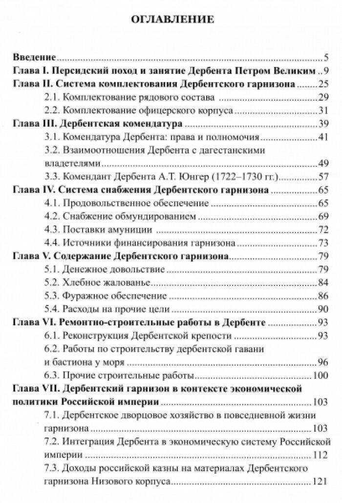История Дербентского гарнизона Российской императорской армии (1722–1735).