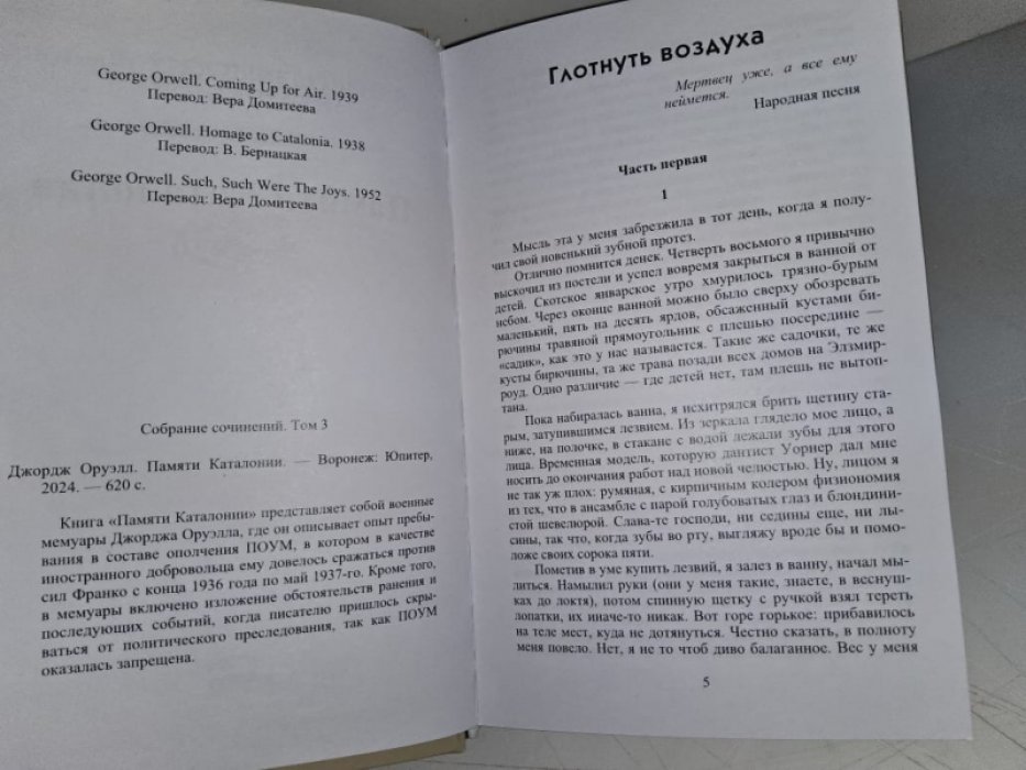 Оруэлл Дж. Памяти Каталонии.