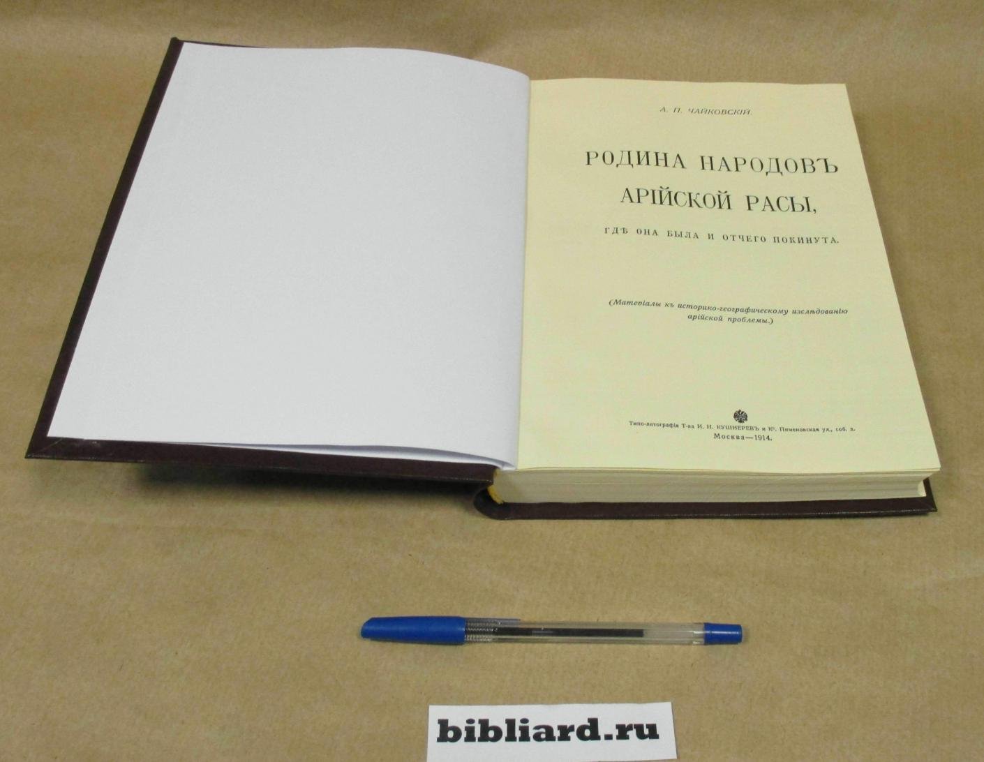 Чайковский А.П. Родина народов арийской расы, где она была и отчего покинута. (Материалы к историко-географическому исследованию арийской проблемы)
