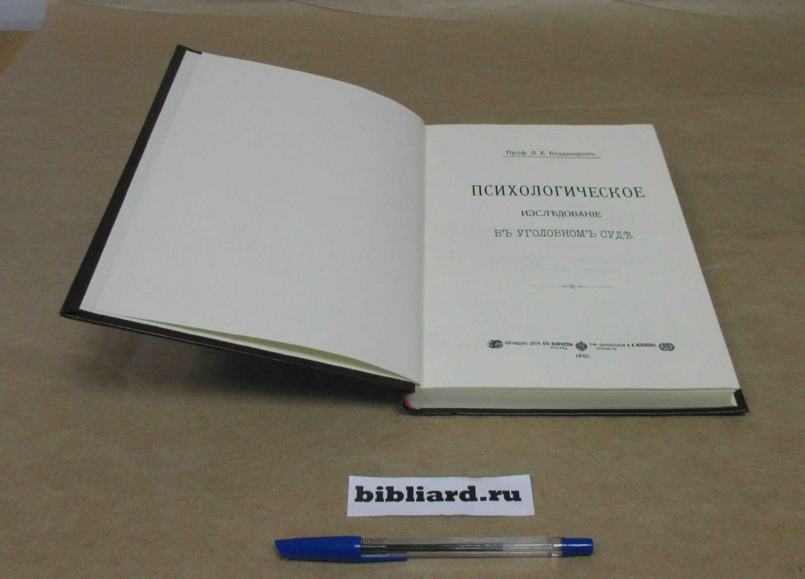 Владимиров Л.Е. Психологическое исследование в уголовном суде.