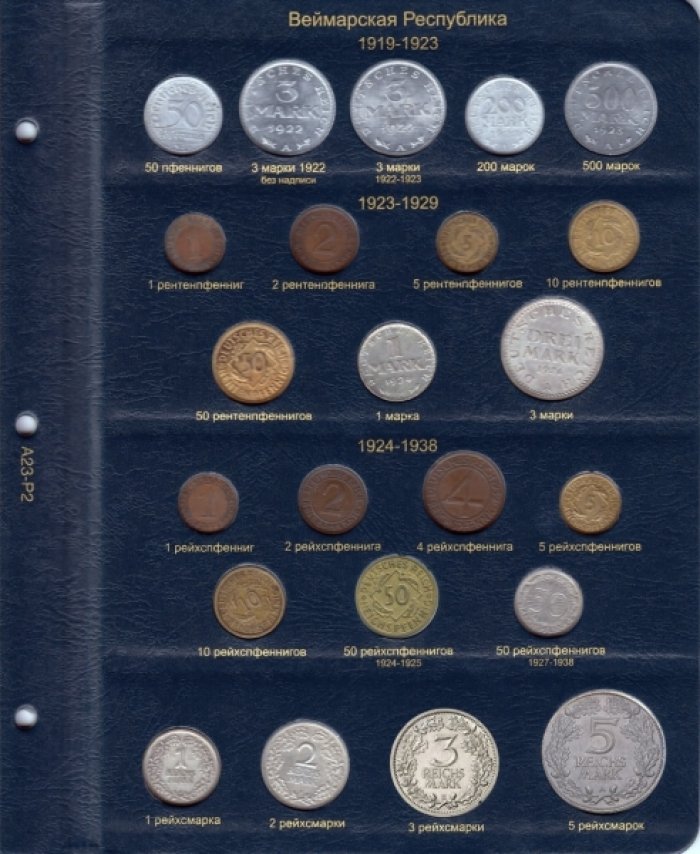 Альбом для монет Германии с 1871 по 1948 гг.