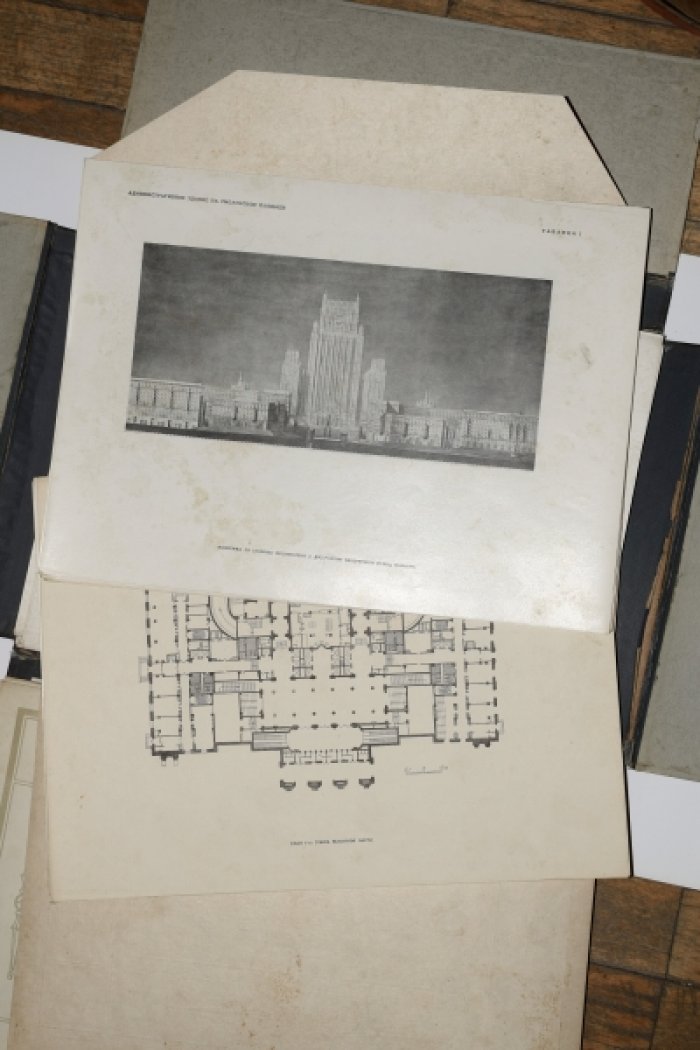 Высотные здания в Москве: проекты (1951, 116 таблиц в папках)