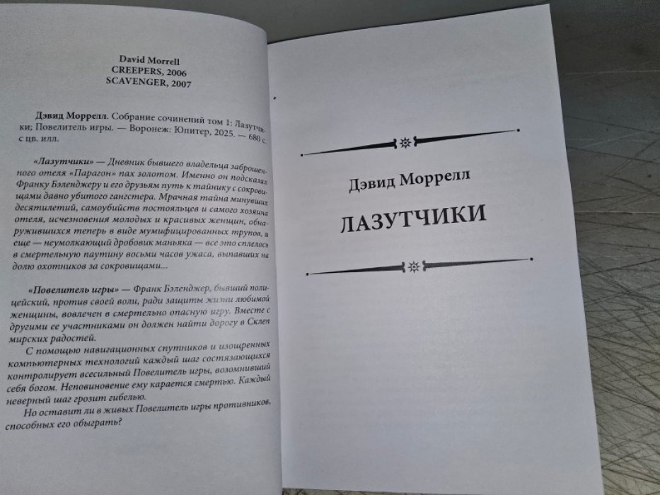 Моррелл Д. Повелитель игры.