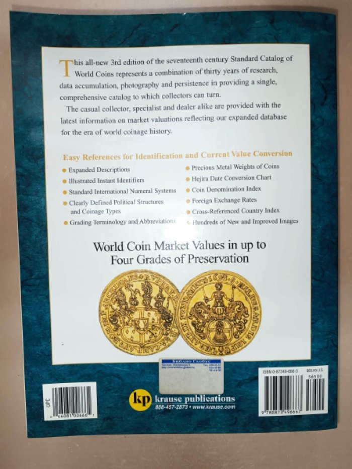 Standard Catalog of World Coins: 1601-1700.