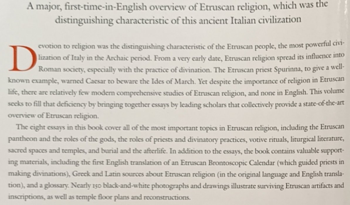 The Religion of the Etruscans.