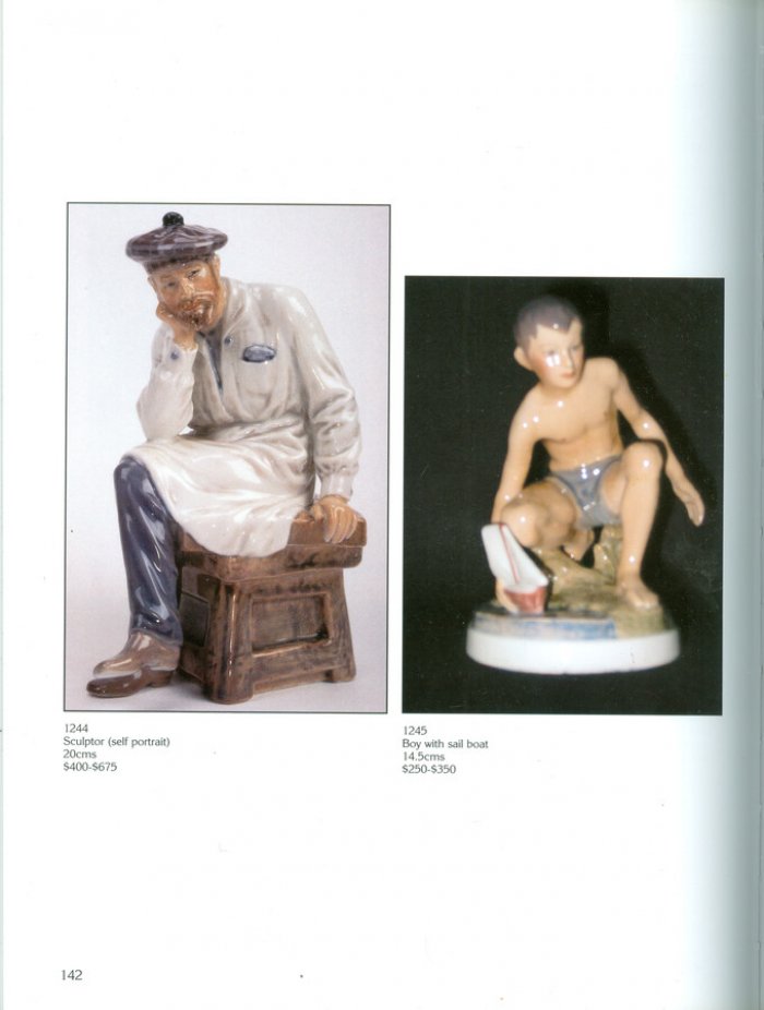 Pope C.  N. Dahl-Jensen Porcelain Figurines.