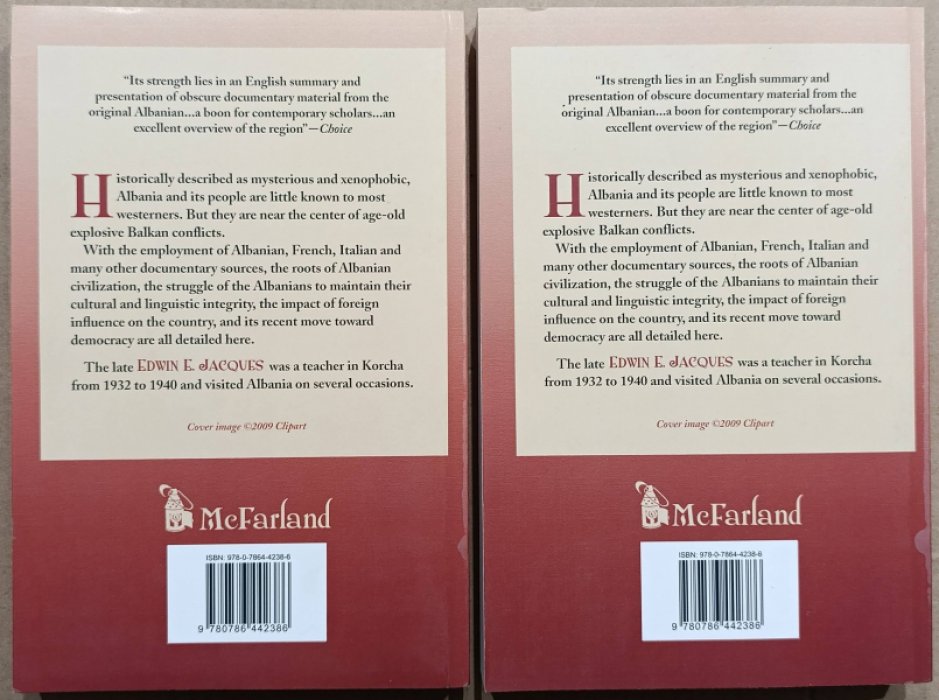Jacques, Edwin E. The Albanians: An Ethnic History from Prehistoric Times to the Present. [In 2 vol.]. Vol. 1-2.