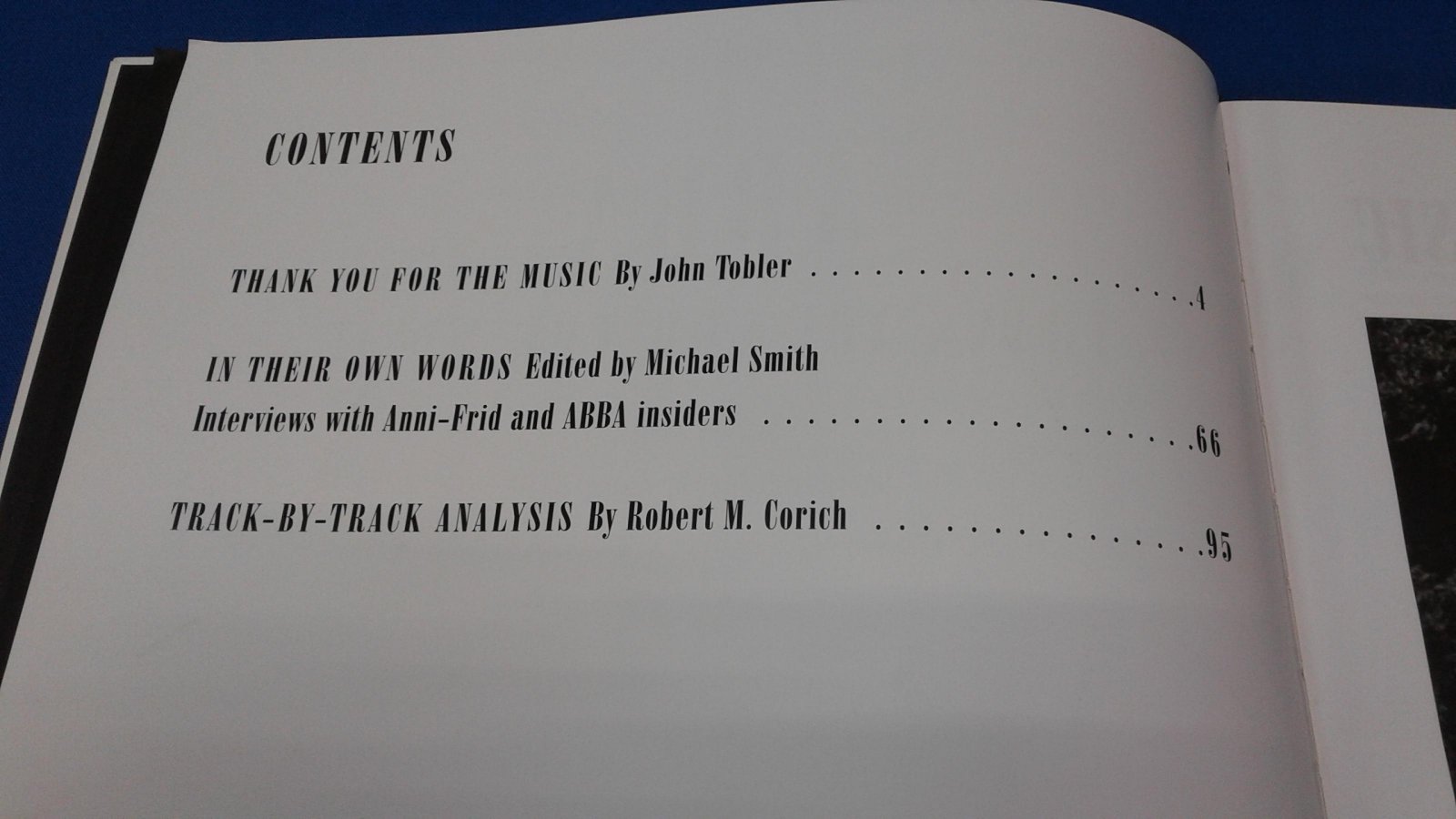 Tobler J. ABBA. Thank you for the music.