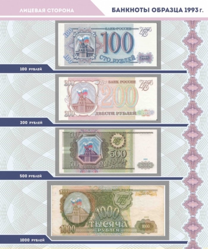 Альбом для банкнот Российской Федерации (без футляра).