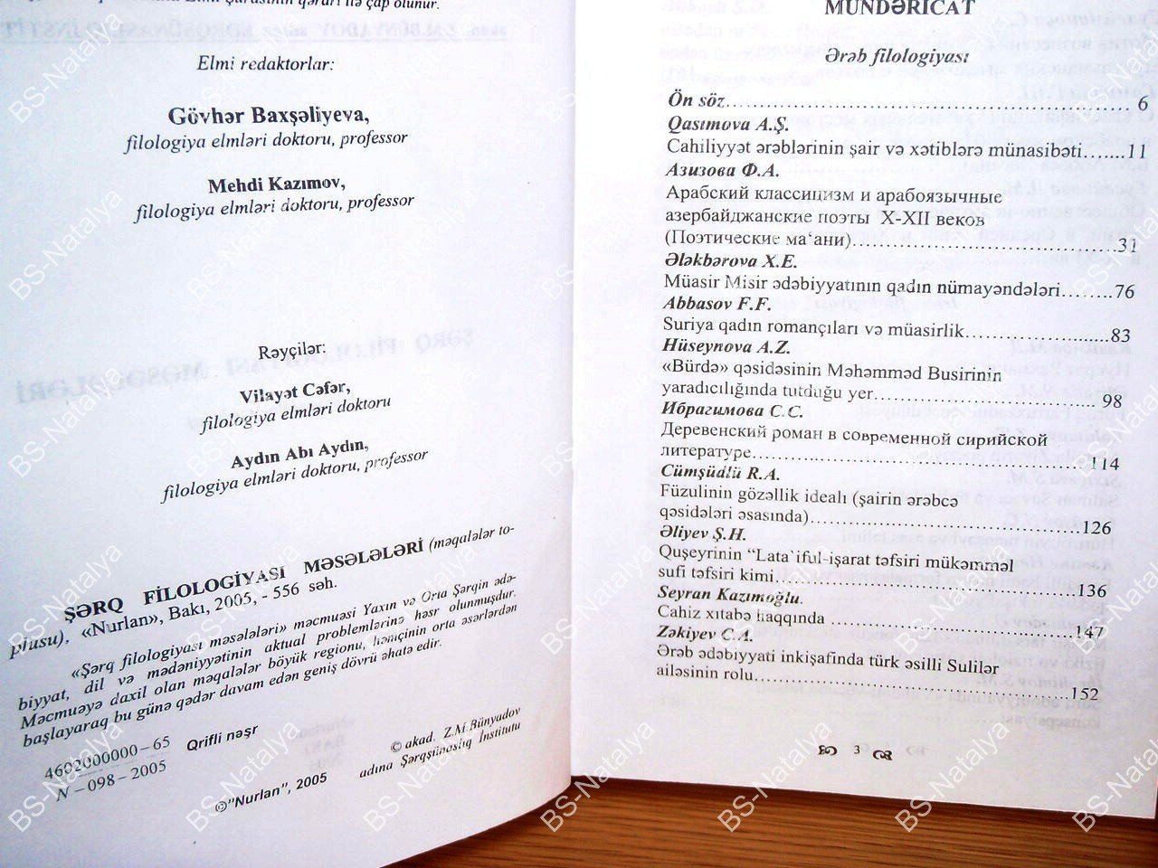 Sarg filologiyasi masalalari: (malar toplusu).
