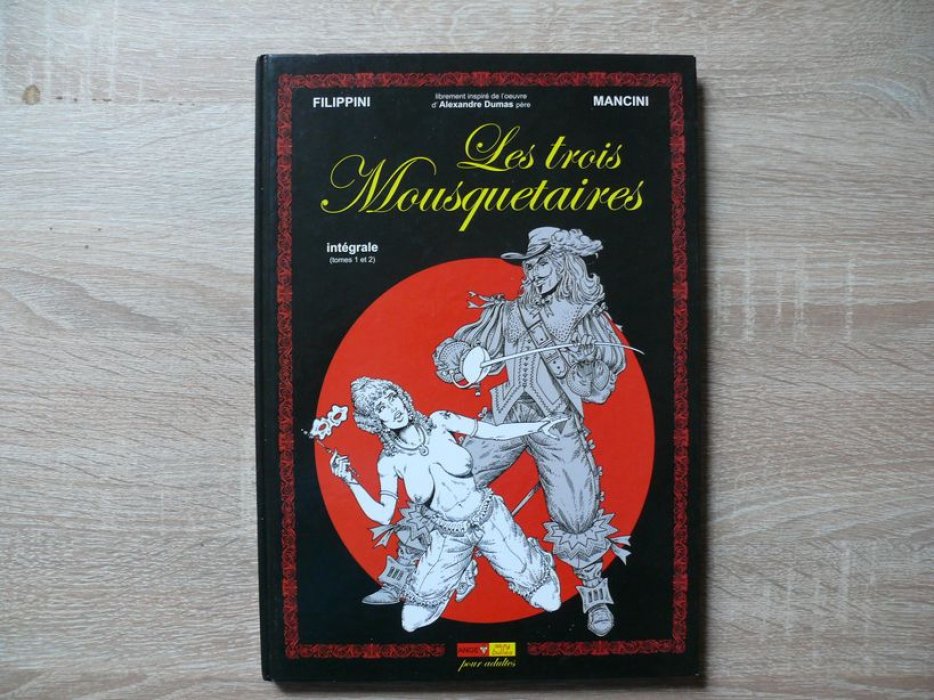 Filippini  Mancuni Филиппини Генри Манчини ( Роберт Хьюджес). Оригинальный рисунок художника на порнокомиксе Les Trois Mousquetaires Integrale ( tomes 1 et 2) Три мушкетера.