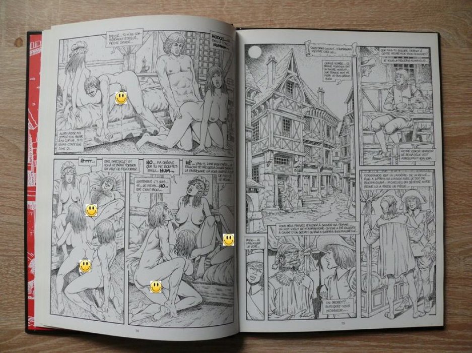 Filippini  Mancuni Филиппини Генри Манчини ( Роберт Хьюджес). Оригинальный рисунок художника на порнокомиксе Les Trois Mousquetaires Integrale ( tomes 1 et 2) Три мушкетера.