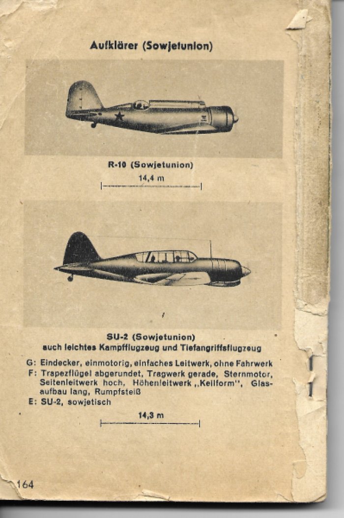 официальная публикация вермахта / Luftwaffe. Erkennung von Flugzeugen.