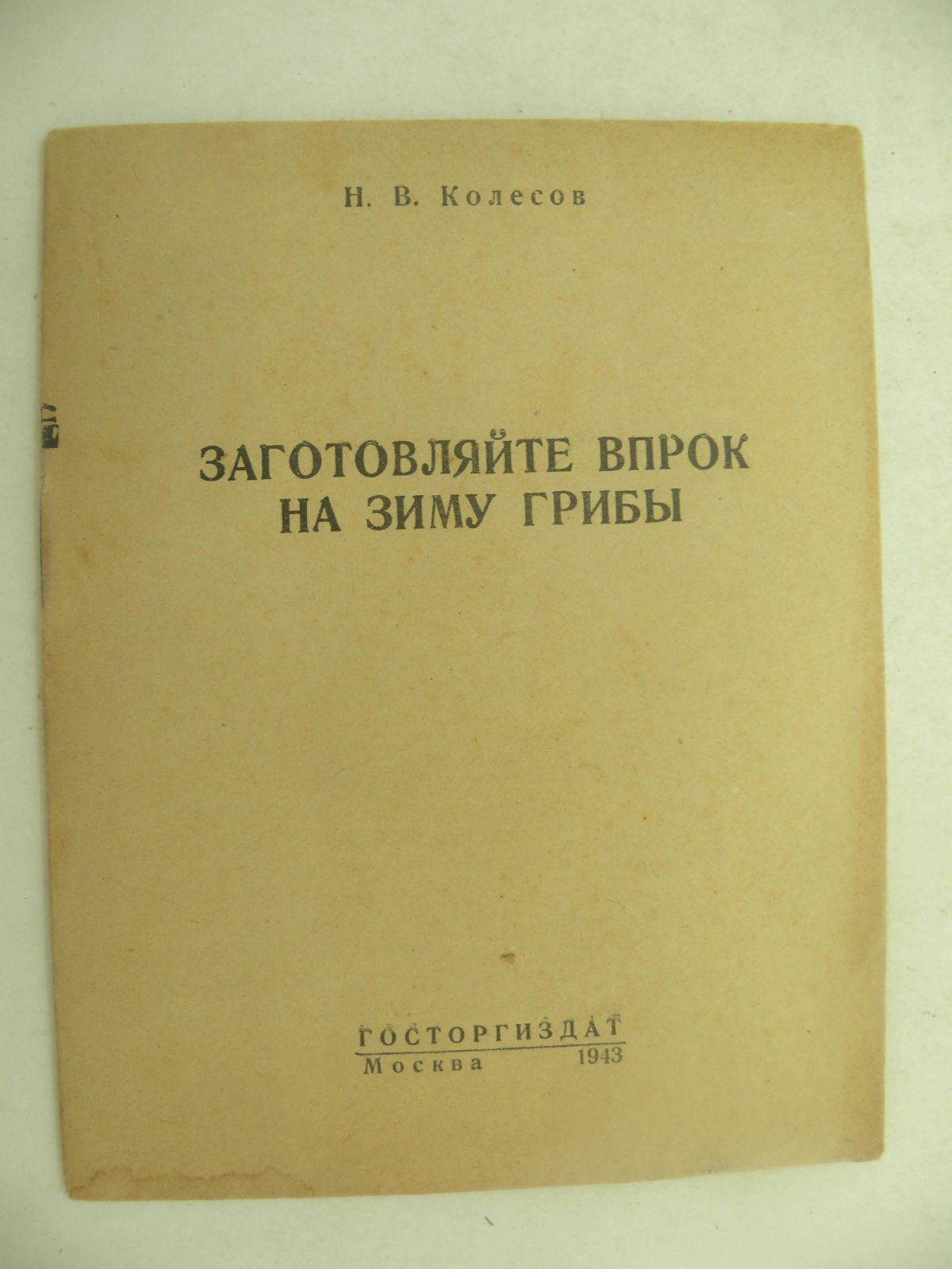 Колесов Н.В. Заготовляйте впрок на зиму грибы.