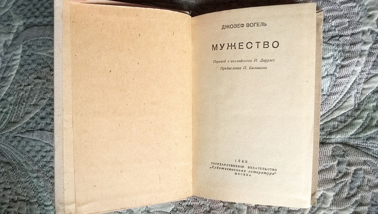 Джозеф Вогель. Мужество.