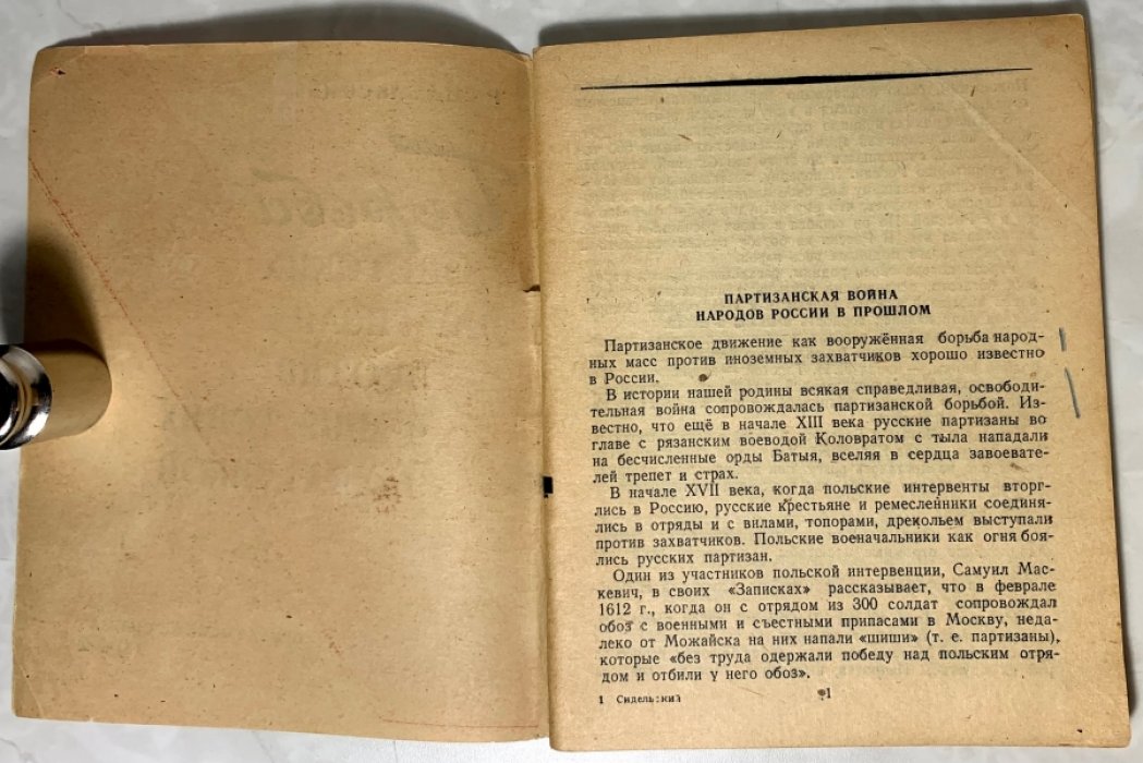 Сидельский Р.И. Борьба советских партизан против фашистских захватчиков.