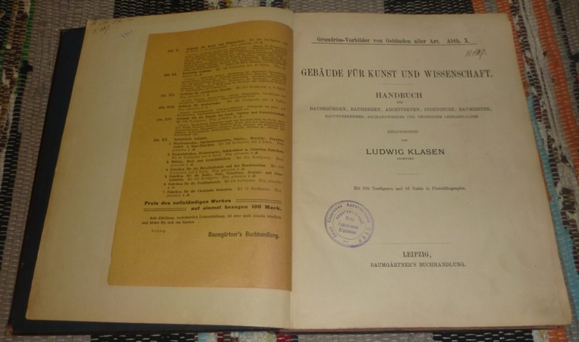 Klasen L. Gebaude fur kunst und wissenschaft.