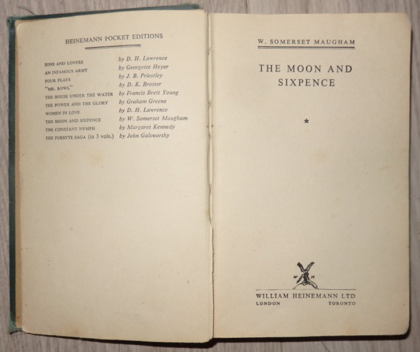 Somerset Maugham. The moon and sixpence.