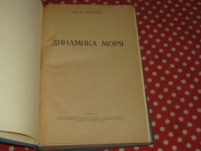 Березкин Вс.А., Профессор. Динамика моря.